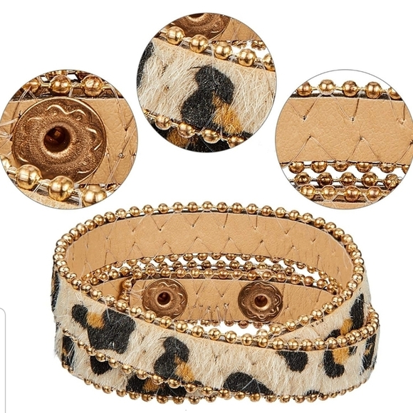 Boho Leopard Print Bracelets - Picture 5 of 11